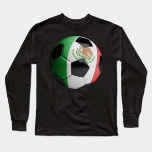 Mexico Soccer Ball Long Sleeve T-Shirt